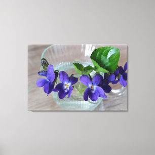 cup of violets canvas print