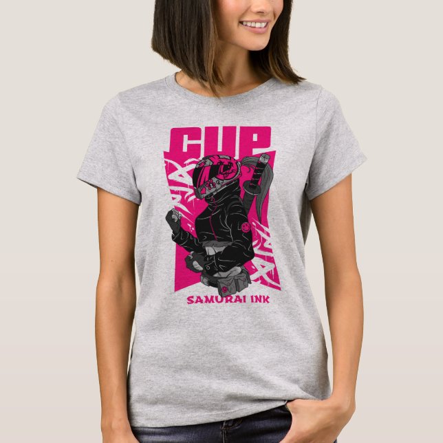 Cup Samurai Ink I T-Shirt (Front)