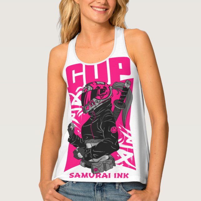 Cup Samurai Ink I Tank Top (Front)