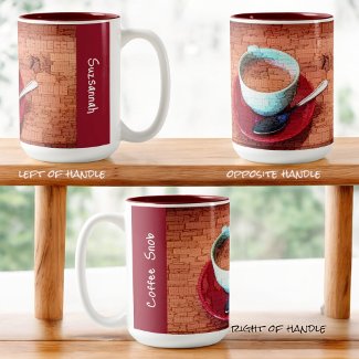 Cup Spoon Typography Embedded Word Cloud Custom