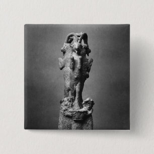 Cup stand made up of three ibexes pinback button