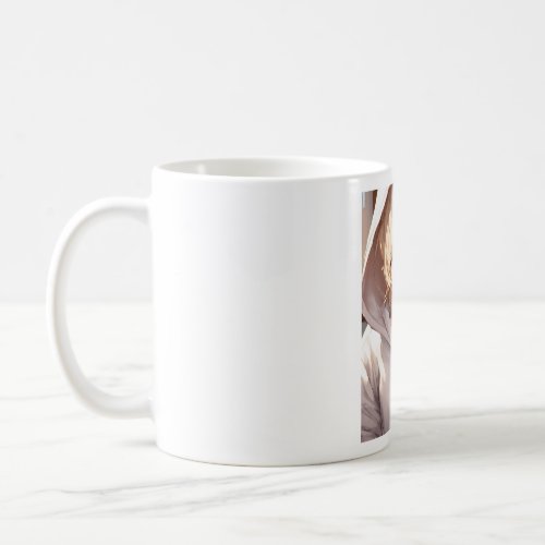 Cup White Female Print