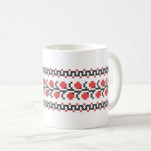 Cup with a bright and colorful pattern