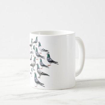 Cup With Collage Of Carrier Pigeons by naturanoe at Zazzle