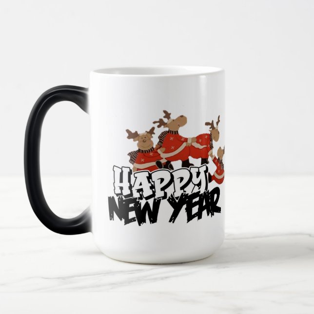 Cup with funny christmas deer (Left)
