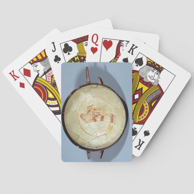 Cup without foot, standing Muse playing the lyre, Poker Cards (Back)