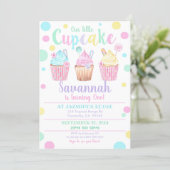 Cupcake 1st Birthday Invitation Our Little Cupcake (Standing Front)