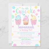 Cupcake 1st Birthday Invitation Our Little Cupcake (Front)