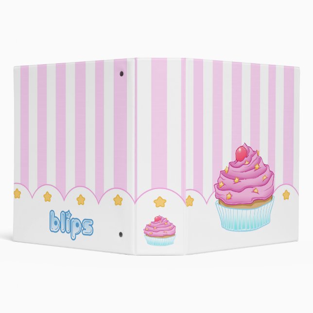 Cupcake 3 Ring Binder (Background)