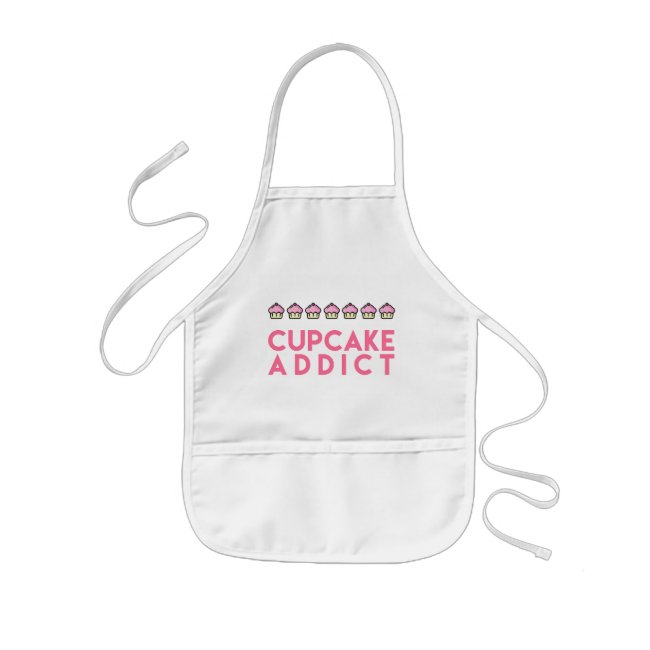 CUPCAKE ADDICT Fun Quote Apron