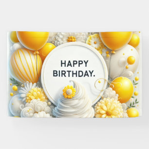 cupcake and balloon birthday banner