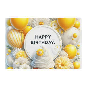 cupcake and balloon birthday place mats