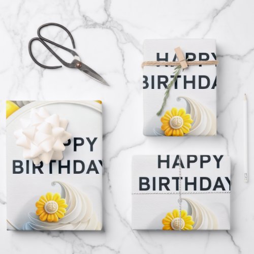 cupcake and balloon wrapping paper