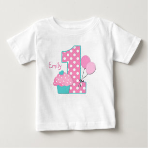 Cupcake and Balloons Baby T-Shirt