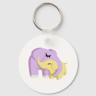 Cupcake and Butters the Elephants Keychain