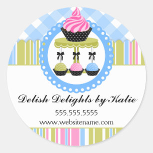 Cupcake and Cake Pops Bakery Box Seal