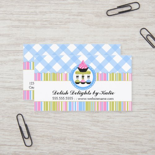 Cupcake and Cake Pops Bakery Business Cards
