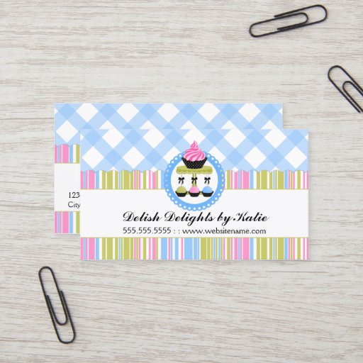 Customizable Cupcake and Cake Pops Bakery Business Cards