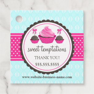 Cupcake and Cake Pops Bakery Packaging Favor Tags