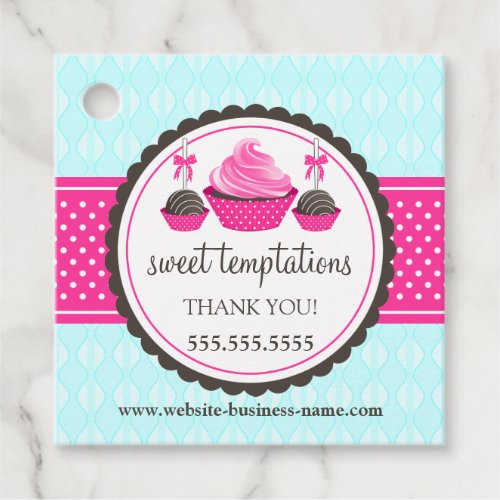 Cupcake and Cake Pops Bakery Packaging Favor Tags