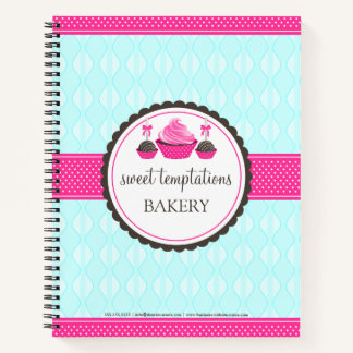 Cupcake and Cake Pops Bakery Recipe Notebook