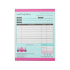 Cupcake and Cake Pops Receipt Order Form