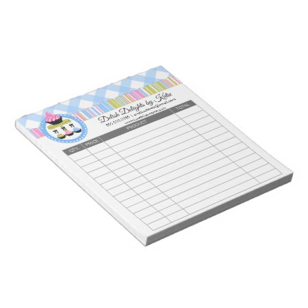 Cupcake And Cake Pops Receipts Notepad