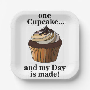 Cupcake And My Day is Made Cupcake Party Paper Plates