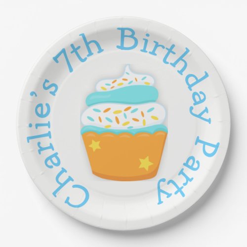 Cupcake and Sprinkles Birthday Party Paper Plates