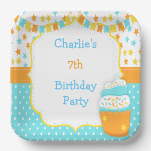 Cupcake and Sprinkles Birthday Party Paper Plates