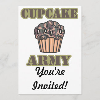 Cupcake Army Invitation