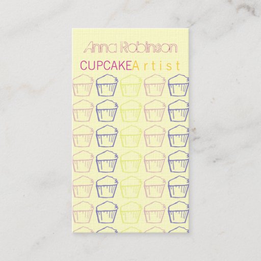 Customizable Cupcake Artist Business Cards