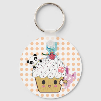 Cupcake Attack! (>_<) Keychain