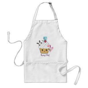 Cupcake Attack! (>_<) Pastry Chef Adult Apron