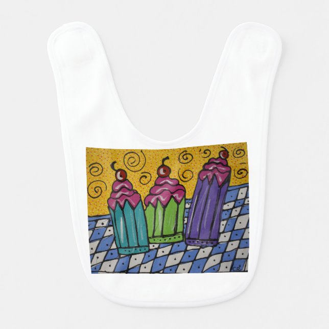Cupcake baby bib (Front)