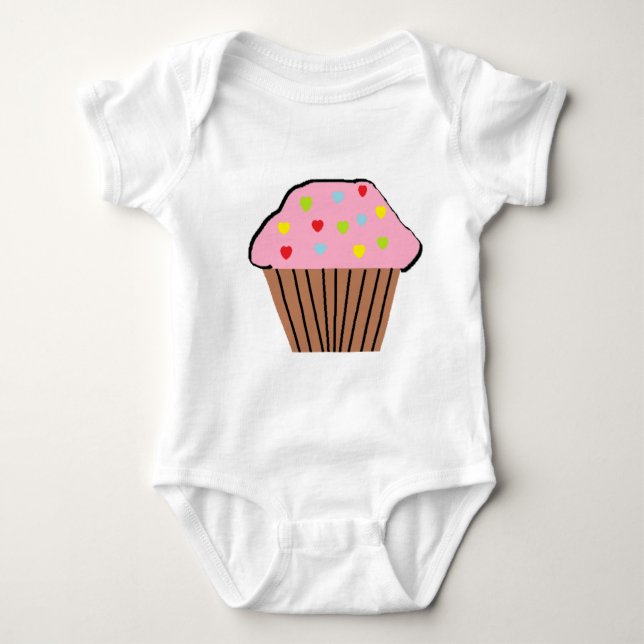 Cupcake baby outfit baby bodysuit (Front)