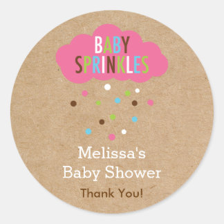 Cupcake Baby Sprinkle Baby Shower Sticker
