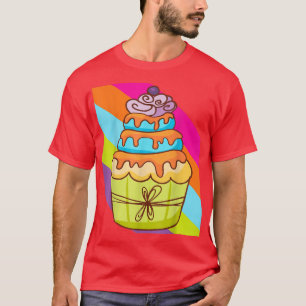 Cupcake Bake Bakery Baker Cake Food Delicious Swee T-Shirt
