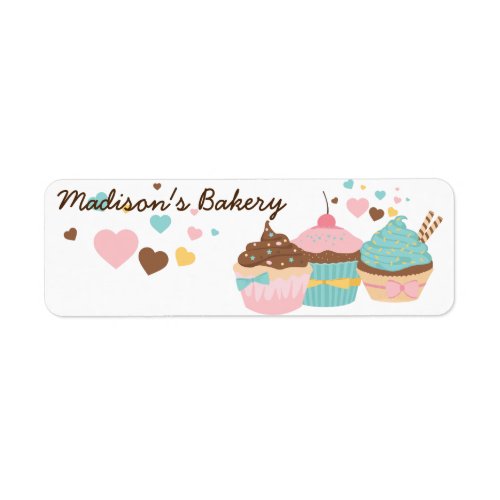 Cupcake Baked Goods Customizable Label