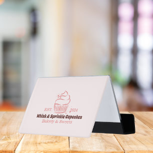 Cupcake Baker Bakery Chef Catering Business Desk Business Card Holder