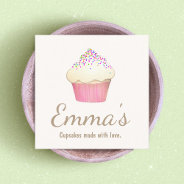 Cupcake Baker Bakery Chef Catering Square Business Card at Zazzle