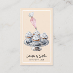 Cupcake Baker Bakery Pastry Chef Catering Busines Business Card