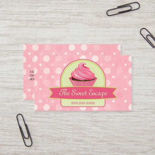 Customizable Cupcake Business Cards