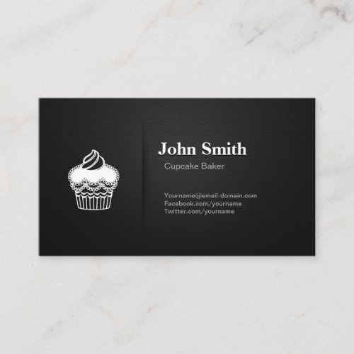 Cupcake Baker - Professional Premium Black Mesh Business Card Templates