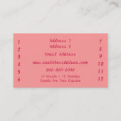 Cupcake Baker's Business Card (Back)