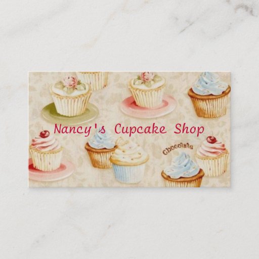 Customizable Cupcake Baker's Business Card