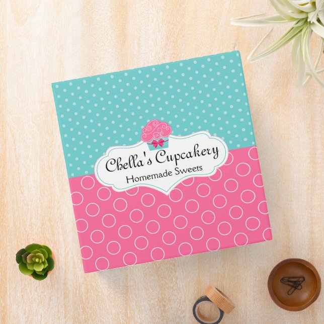 Cupcake Bakery 2 Inch Binder (In Situ)