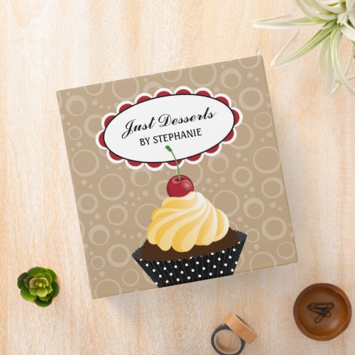 Cupcake Bakery 2 Inch Binder