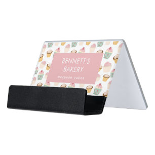Cupcake Bakery Bakers Desk Business Card Holder