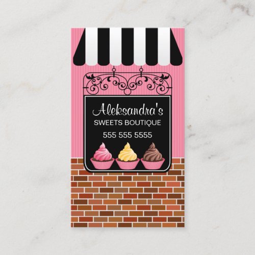 Cupcake Bakery Boutique Business Cards